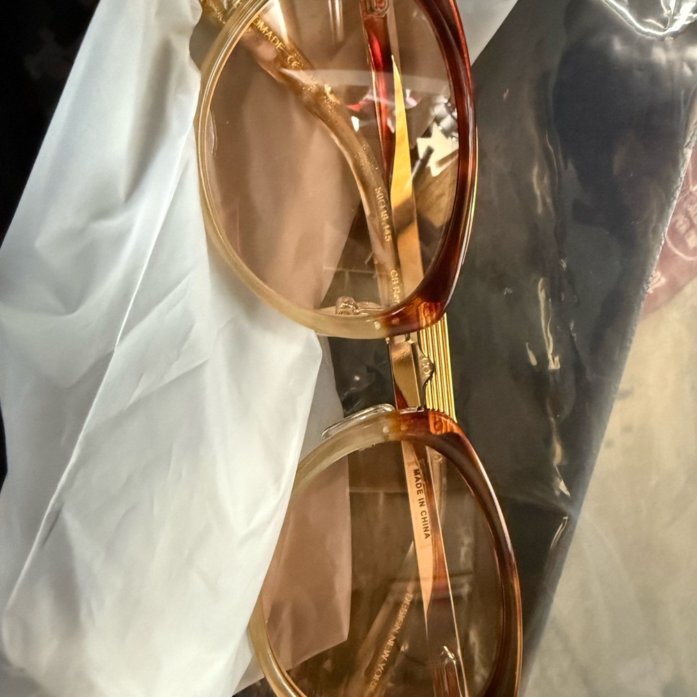Brown and Gold Oversized Glasses
